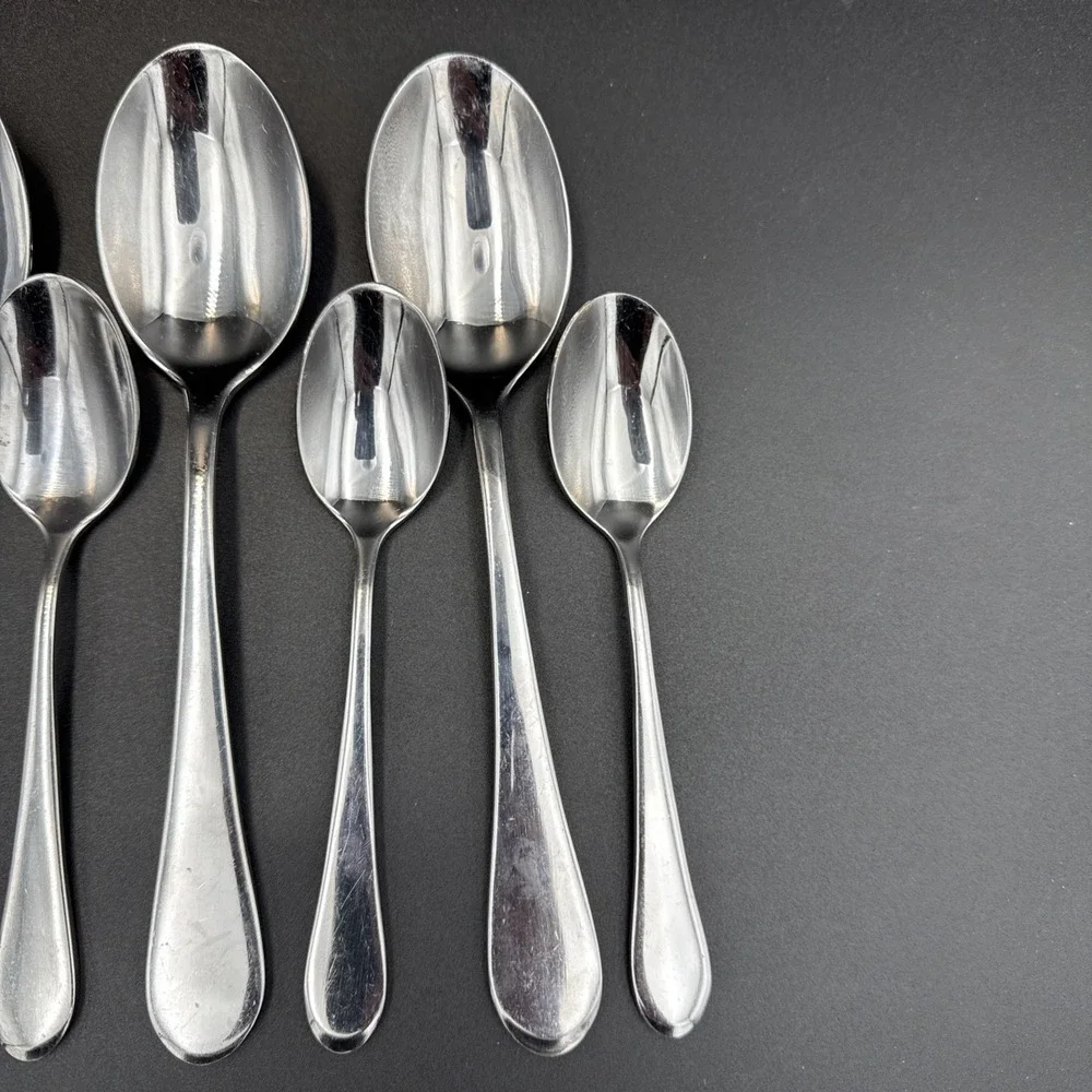 Oneida Icarus Glossy Stainless 3 Place Spoons 4 Teaspoons
